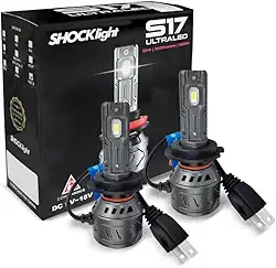 Kit Lâmpadas Ultra Led H7 S17 Nano 6000k 5500 Lumens 55w Canbus