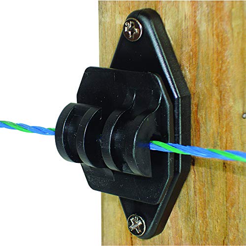 Field Guardian Wood Post Nail-On Insulator for Hi-Tensile, Black