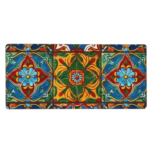Tapis de souris long 90 x 40 cm avec grand tapis d'écriture mexicain