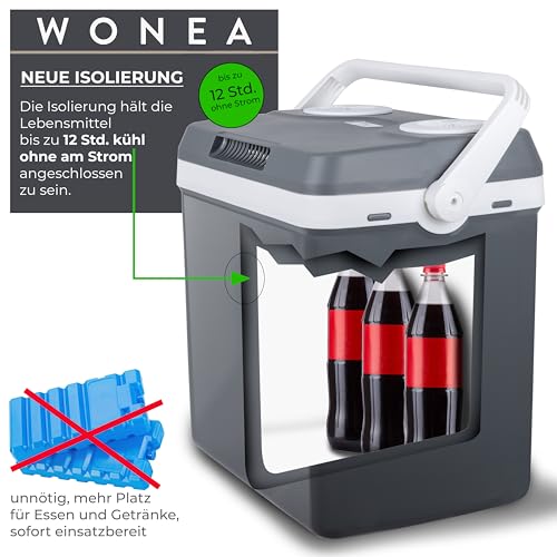WONEA 32 Liter Thermoelektrische Kühlbox 12V 230V KÜHLEN und WÄRMEN Camping Kühlbox Auto LKW