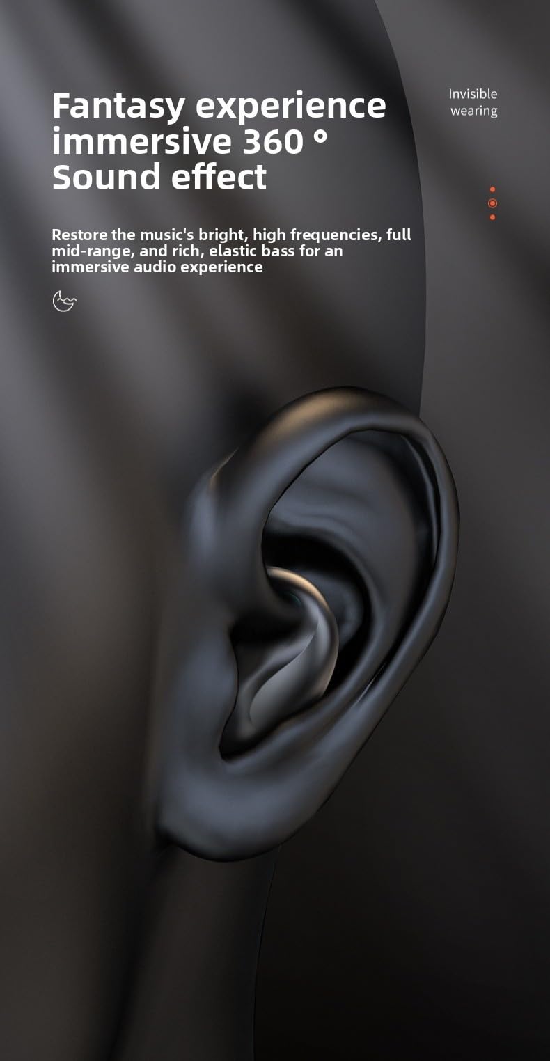 Auriculares invisibles inalámbricos azules ocultos para personas que duermen de lado, auriculares invisibles para dormir y dormir, pequeños auriculares Bluetooth para orejas pequeñas (azul)