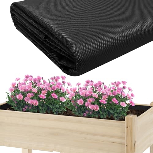 ATOWORLD Fabric Liner for Large Veg Trough Outdoor Raised Bed Planter Liner Non Woven Vegetable Trugs Herb Planter Liners Heavy Duty Plant Grow Bags (160cm x 210cm)