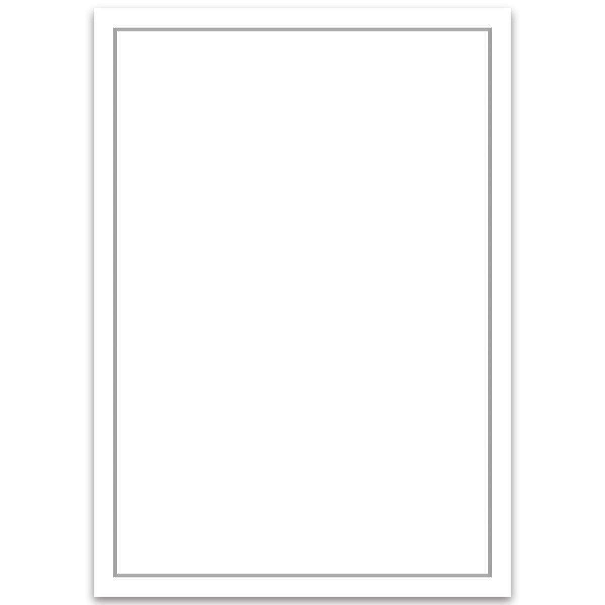 700 x papier pogrzebowy DIN A4 motyw: krawędź żałobna szara - papier listowy żałobny 297 x 210 mm - 90 g/m² papier kondolencja - Trauer Papiere by GUSTAV NEUSER