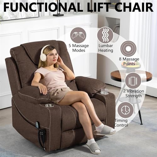 Sillón reclinable grande con masaje y calefacción miniatura 5