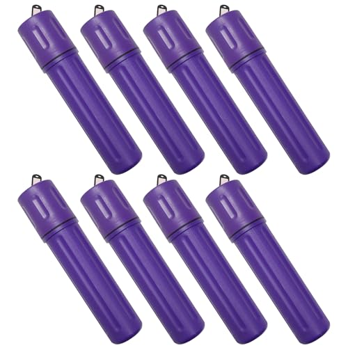 Image of Blue Demon Stick Welding Electrode Storage Tube, 3 inch x 14 inch Purple, 8 Pack | waterproof, airtight, made of high impact polyethylene, key tag included for easy labeling /organization