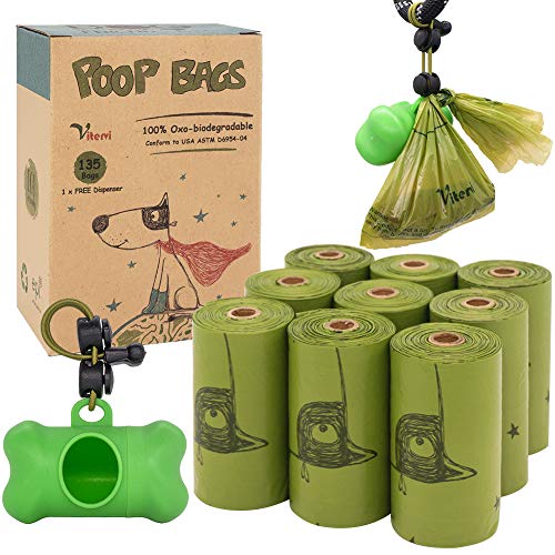 Vitervi Dog Poop Bags,Biodegradable Poop Bags for Dogs, Leak-Proof, Pet Waste Bags Refill