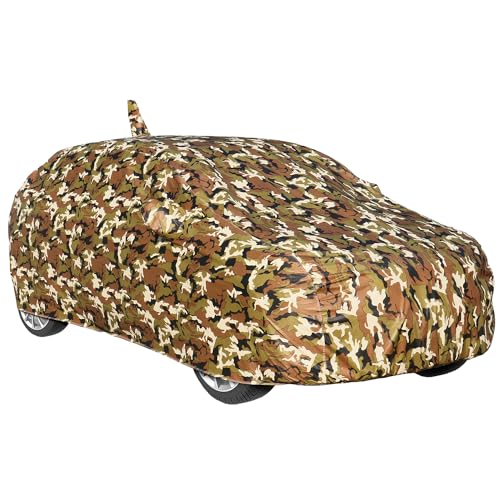 Image of Allextreme 100% Waterproof Car Body Cover for Maruti 800 All Model & Year Triple Stitched with Mirror Pockets Full Bottom Elastic Dustproof & UV Resistant All-Weather Protection (Military /Army)