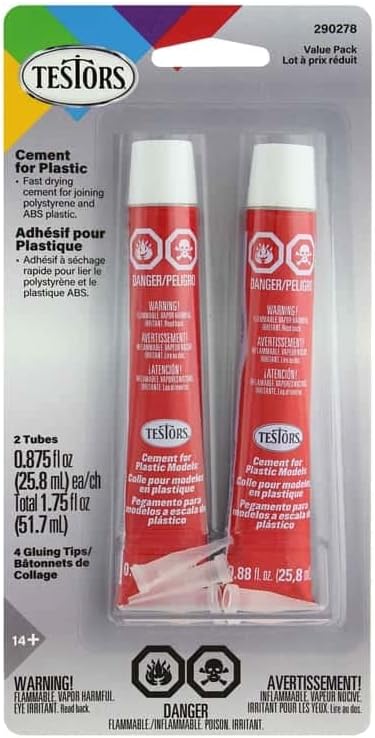 Testors Corp Cement for Plastic (2) Carded