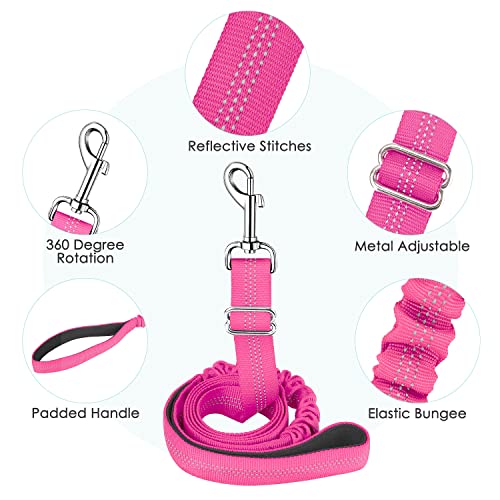 Lukovee Walking Dog Harness And Leash, Heavy Duty Adjustable Puppy Harness Soft Padded Reflective Vest Harness Anti-Twist 4Ft Pet Lead Quick Fit Lightweight For Small Dog Cat (Small, Fuschia) #TOP5