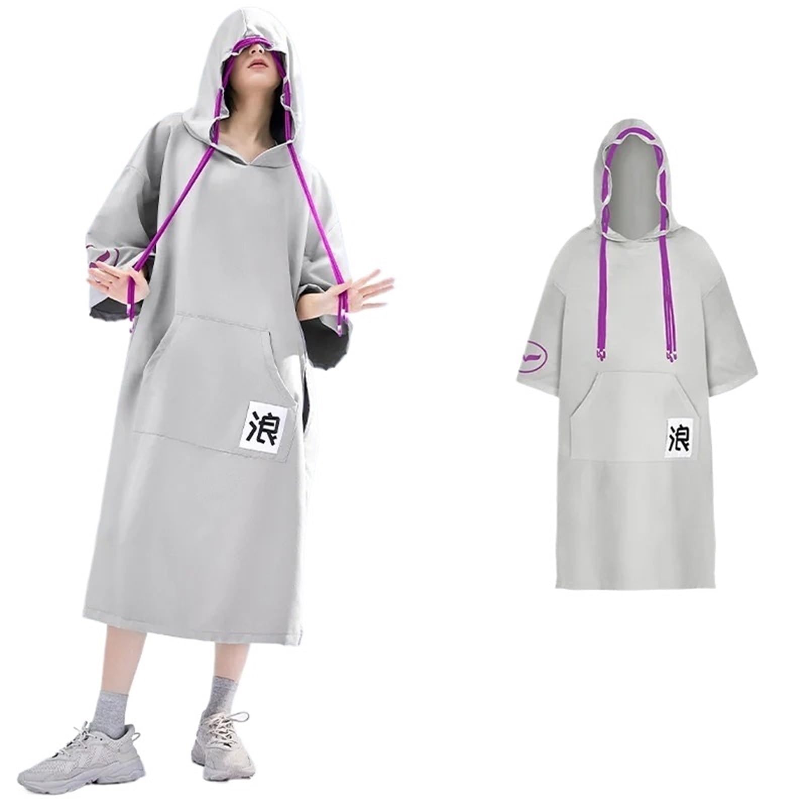 Poncho da surf, coperta ad asciugatura rapida, asciugamano nuoto, felpa con cappuccio, muta, mantello Poncho da Spiaggia