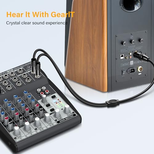 PNGKNYOCN XLR to Dual 1/4 TS Microphone Y Splitter Cable,3-Pin XLR Female to Dual 6.35mm Mono Male Audio Cable for Amplifier Mixer Microphone (0.5M/1.6FT - Image 3