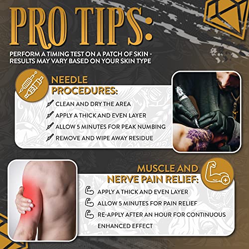 Ink Scribd Premium Tattoo Numbing Cream Topical Pain Treatment For Tattoos. Also For Laser Hair Removal, Brazilian Waxing, Microblading, Microneedling - Maximum Strength 5% Lidocaine (1 Oz) #TOP5