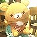 Ksydhwd Kuscheltier 55cm Rilakkuma Bär Plüschtier Lebensgröße Entspannen Bär Kissen Puppen Weiche Kuscheltiere Valentinstag Freundin