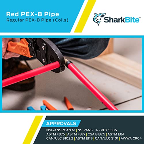 Sharkbite 3/4 Inch X 500 Feet Red Pex-B, Pex Pipe Flexible Water Tubing For Plumbing, U870R500 #TOP4