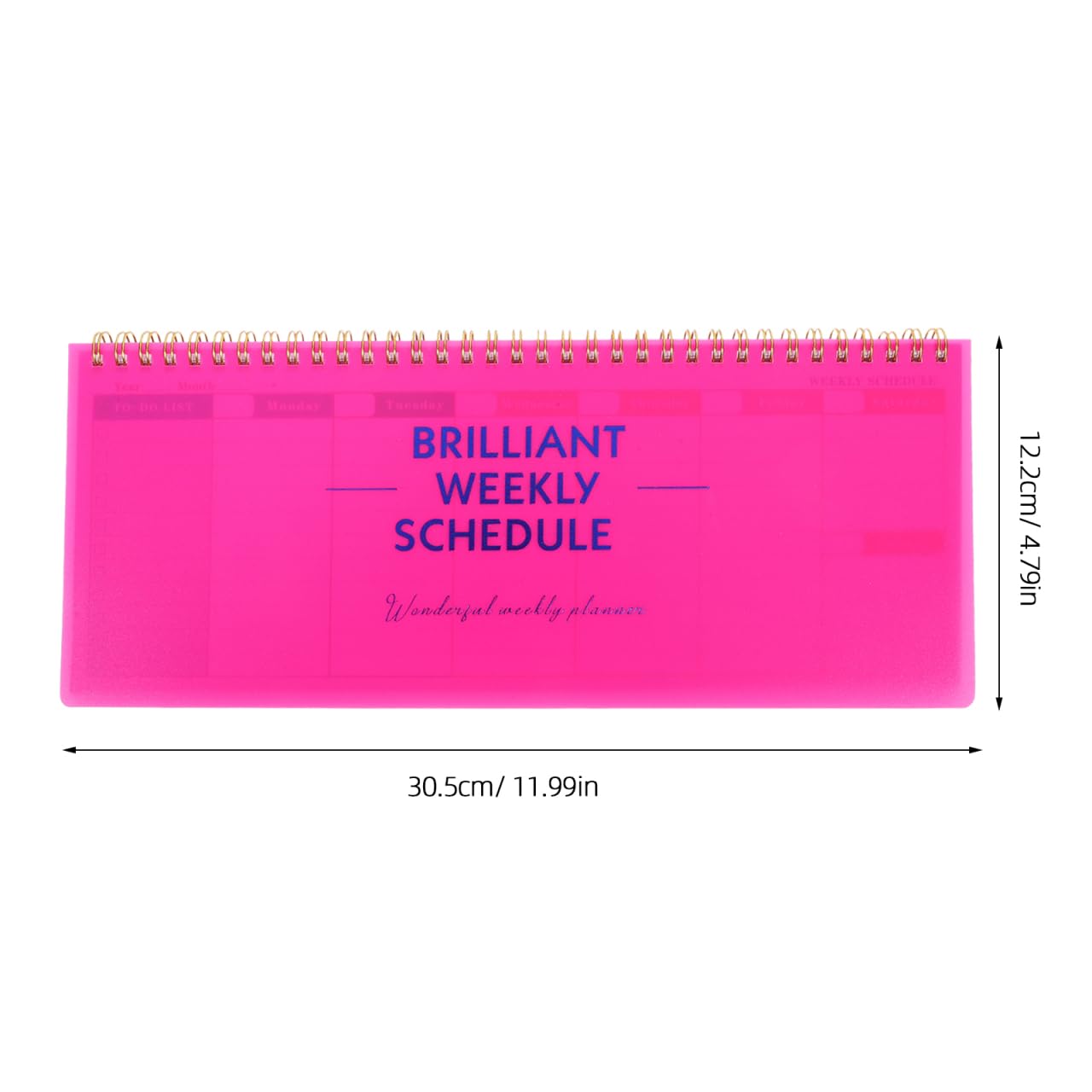 SHINEOFI Weekly Planner Habit Tracker Spiral Bound Pink Planning Pad for Daily and Weekly Scheduling Easy Tear-off Sheets for Home and Office Use - Image 2