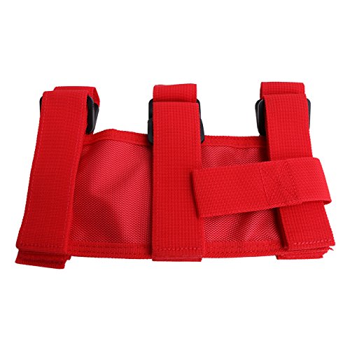 Jade Onlines for Jeep Adjustable Roll Bar Fire Extinguisher Mount Holder for Wrangler Wrangler JK TJ CJ Rubicon JL ATV UTV Polaris RZR (Red,1 Piece)