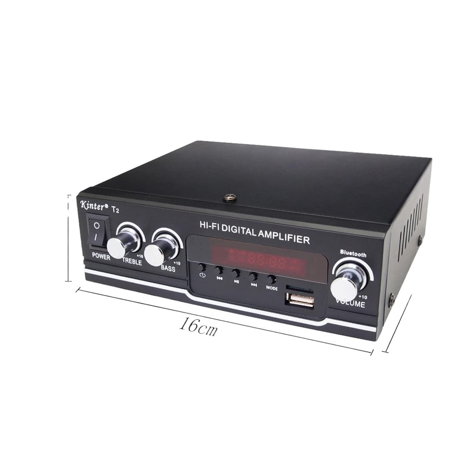 3200W HiFi Bluetooth Power Amplifier Car/Home Theater Digital Power Amplificador Speaker Treble Bass Control FM USB SD