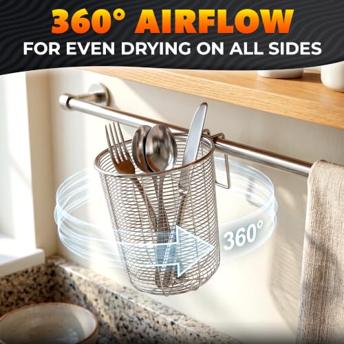 Image of 2 Pcs Dishwasher Chopstick Basket, Utensil Holder, Compact 4.13 & 4.7 In