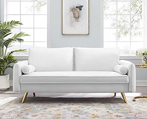 Modway Revive Performance Velvet Sofa, White , 32.5 X 72 X 33.5 #TOP6