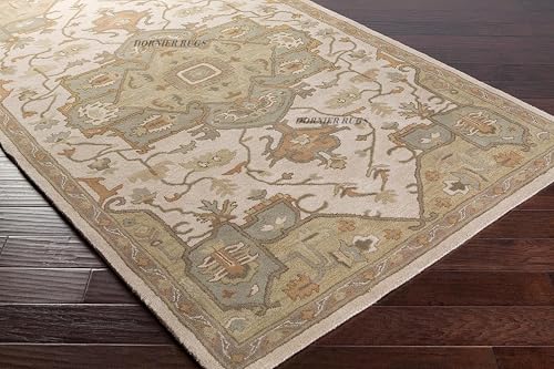 Image of 9x12 Ft Woolen Floor Rug - Oversized Hand-Tufted Wool Carpet for Elegant Home Interiors