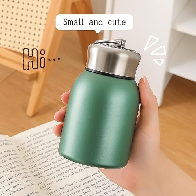 Image of Ji and Ja Premium Stainless Steel Vacuum Insulated Bottle (280ml) - Double Wall Leak-Proof Flask for Hot & Cold Drinks, Portable Small Thermos with Secure Lid for Office, Gym & Travel (Multi)