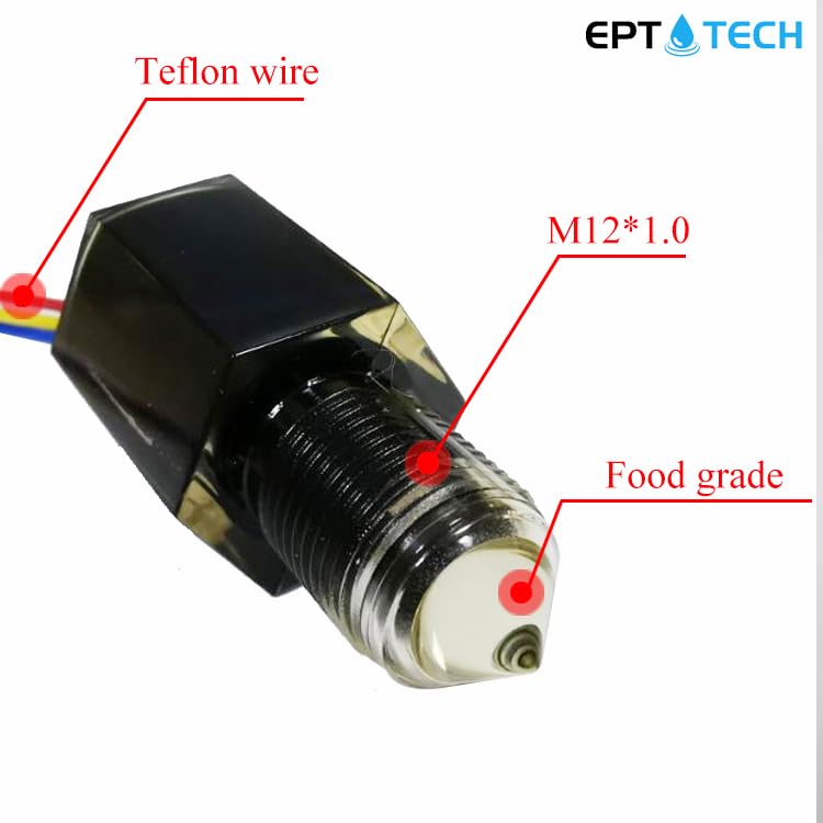 Food Grade FS-IR1902D PNP NC 5 to 24VDC Optical Infrared Water Oil Fuel Fluid Diesel Liquid Level Sensor Switch 500mm Cable High Sensibility?Pack of 3?