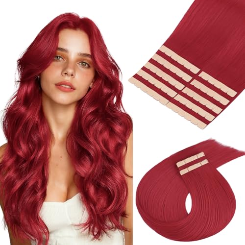 MAXITA Tape in Hair Extensions Human Hair, Mini Tape Weft Extensions