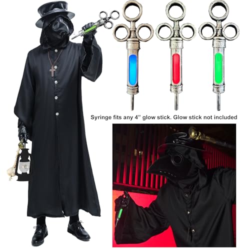 Disfraz Steampunk Completo Doctor de la Peste Negro Talla S miniatura 6
