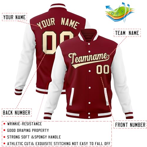 KXK Personalized Varsity Jacket Custom Men Women Casual Baseball Letterman Bomber Jackets Stitched Letters Number3