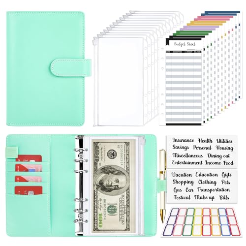 Onlyesh Budget Organizer - 28Pcs Zipper Binder with Cash Envelopes