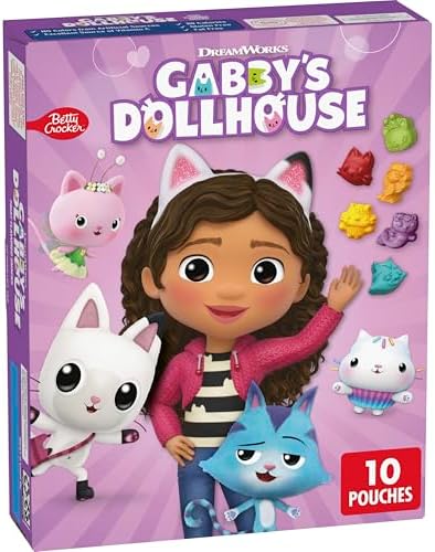 Gabby's Dollhouse Fruit Flavored Snacks, Treat Pouches, Gluten Free, 10 ct