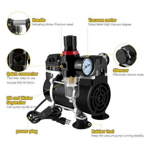 Verrich OL50L 50L/Min Lab Vacuum Pump Oilless Mute Pump-90Kpa Air Pump Oil Free Diaphragm thumb #2
