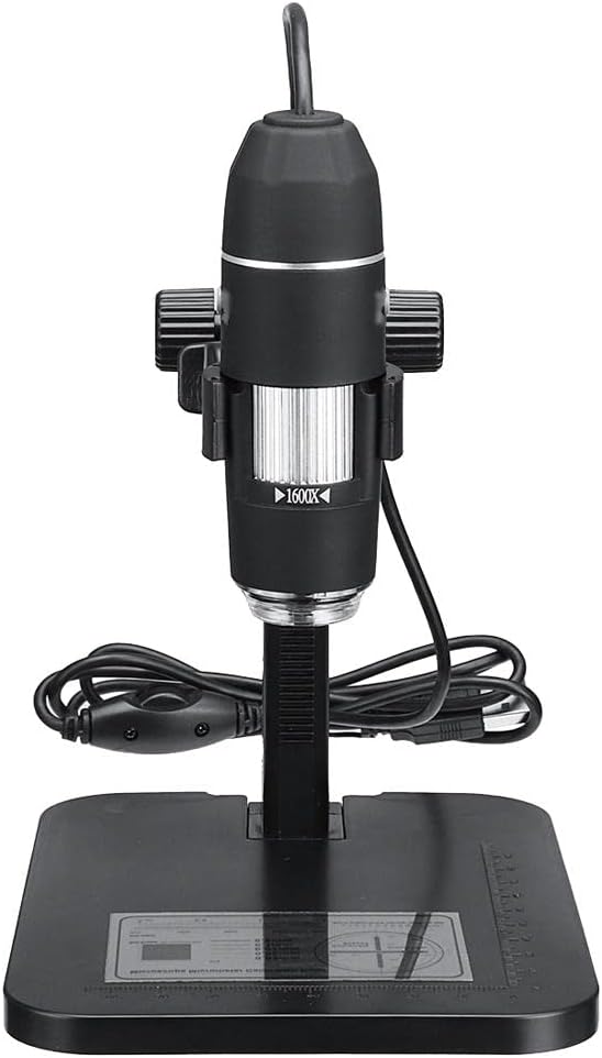 1600X 8LED USB WiFi Digital Handheld Microscope, Wireless Camera, Metal Stand, Windows Compatible, Educational Inspection Tool