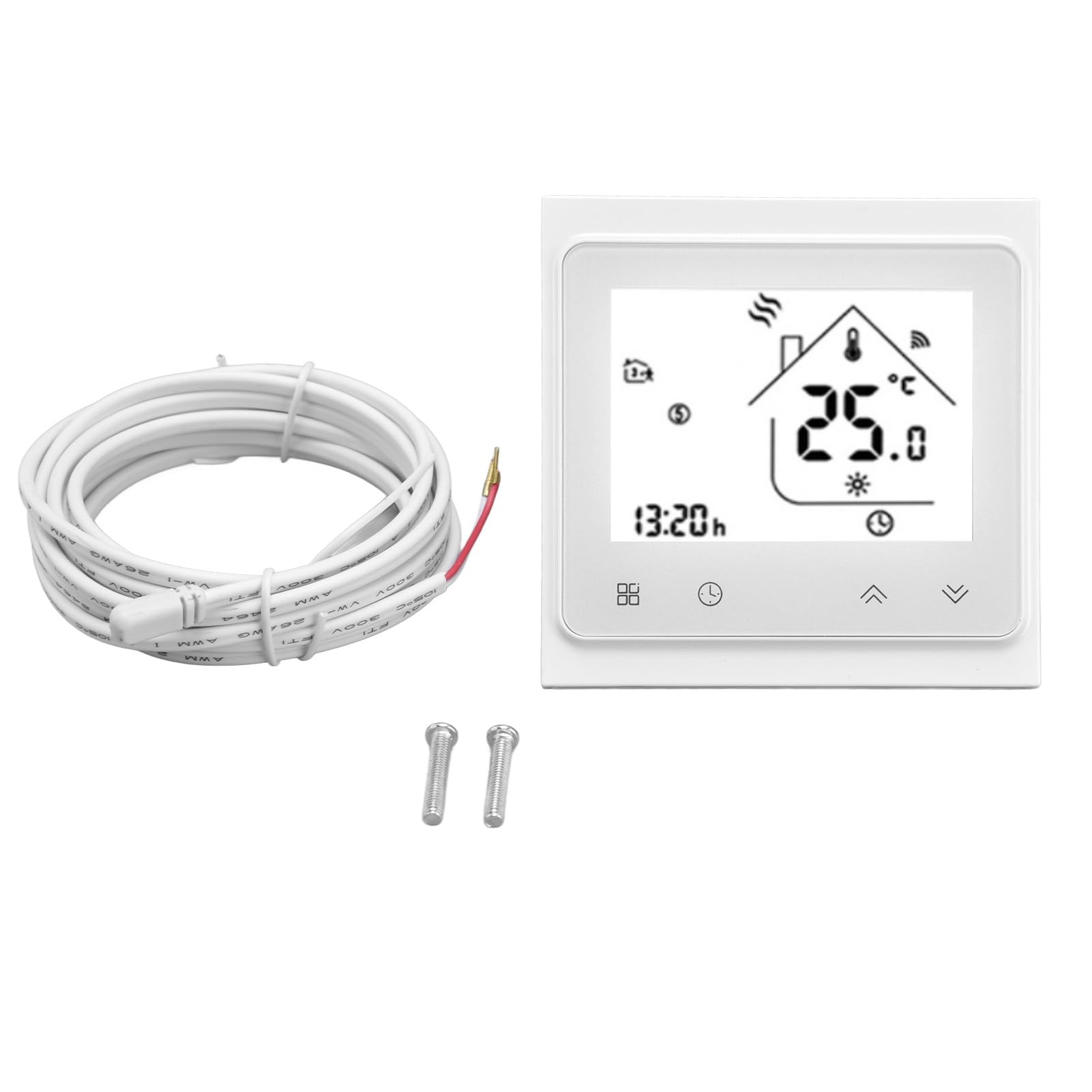 Yosoo Health Gear Termostato Intelligente WiFi Termostato Telecomando PC ABS da 95 a 240 V CA Controllo Tramite App Vocale Precisione ± 0,9 ° F per Riscaldamento a Pavimento Scaldabagno Caldaia a
