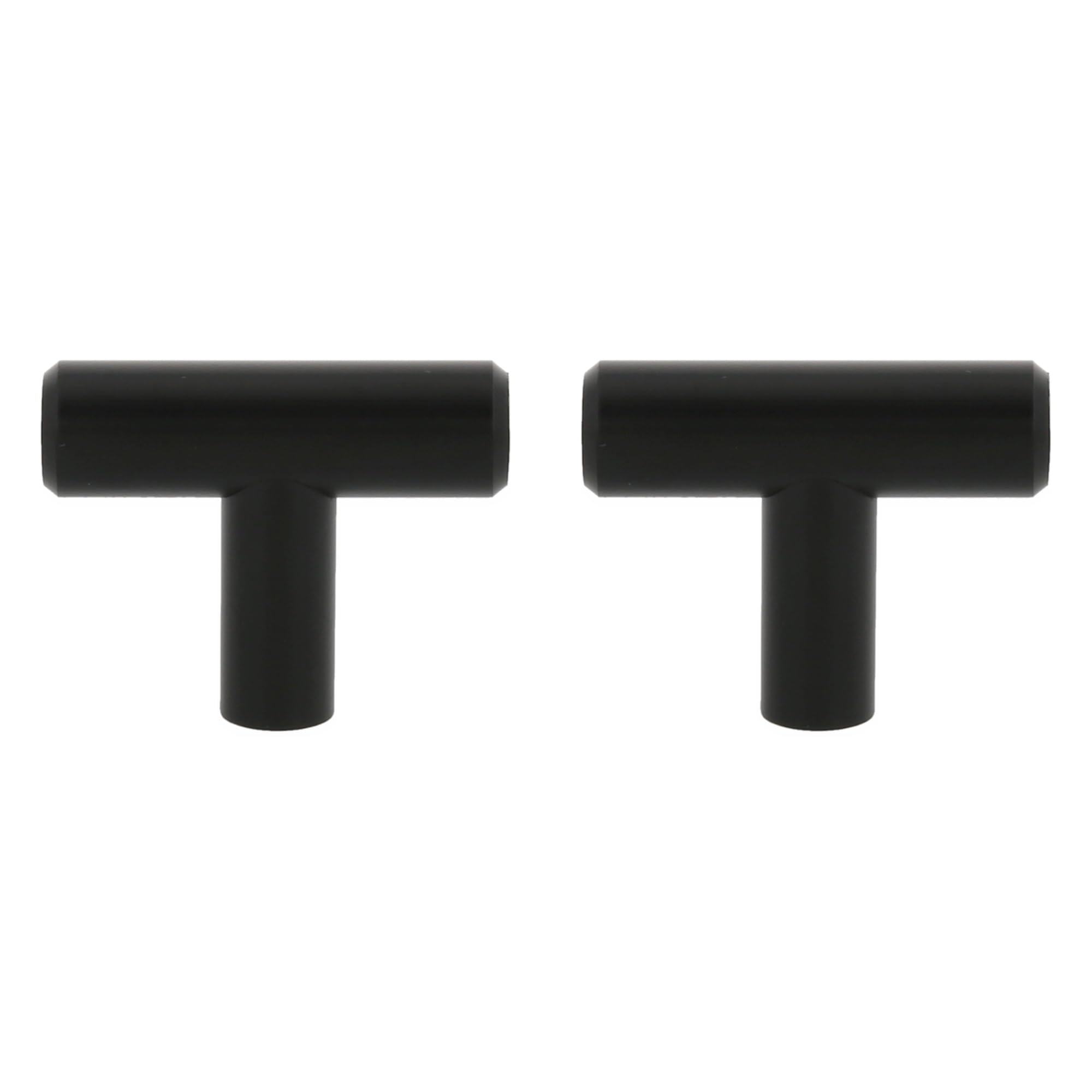 Amig - Pack of 2 Cabinet Knobs - Diameter 40 mm - Matte Black - Made of Steel - for Kitchen and Bathroom Drawers and Cabinets with a Modern Decorative Style and Comfortable Use - Mod. 826