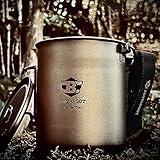 【SUPER STRONG & ULTRA LIGHT】 Skalieren Sie auf 500 ml, Inhalt 750 ml max, Gewicht 132 g, Durchmesser 10 cm, Höhe 11 cm. Klappgriff und 8 cm hohe, freistehende Kaution für Lagerfeuer. Tragbare, waschbare Netzbeutel in Premiumqualität für den Außenbereich. Mit Abstufung in oz und ml markiert.Ultraleicht und suitalbe dimension, gute wahl für camping, wandern und ourdoor aktivitäten.