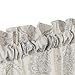 jinchan French Door Curtain for Door Winow Paisley Scroll Printed Linen Glass Door Curtain 72 inch Long Door Panel Rod Pocket Light Filtering Door Drape Tieback Included 1 Panel Grey on Beige