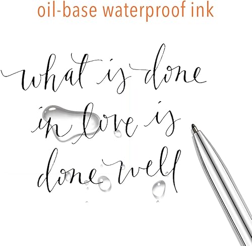 Miniatura 10 de Unibene Paquete de 12 bolígrafos dorados, delgados mentálicos retráctiles, ligeros, dorados, bonito regalo para bodas, negocios, oficina,