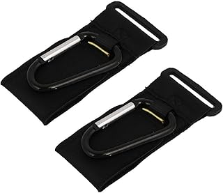 New Lon0167 44lb Capacity Featured Adjustable Hook Loop reliable efficacy Stroller Hanging Hanger Clip Black 2pcs(id:a8b 0f 1b 526)