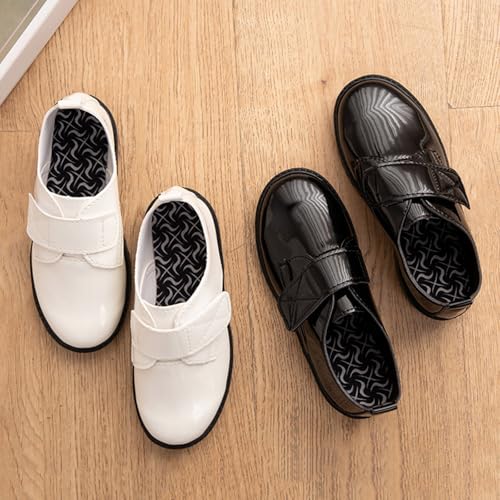 Boys Dress Leather Shoes with Lace Strap Flat Non Slip Wedding School Uniform Formal Sneakers Kids Ankle Soft Shoes2