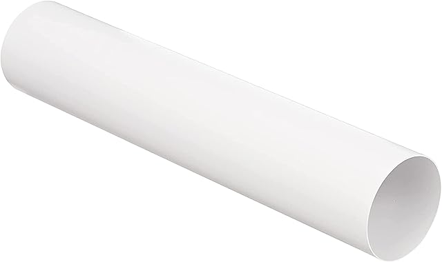 MKK Rura wentylacyjna, średnica 150 mm, długość 0,5 m, z tworzywa sztucznego ABS, kanał okrągły, kanał wylotowy, średnica 15 cm i długość 50 cm, system rur okrągłych.