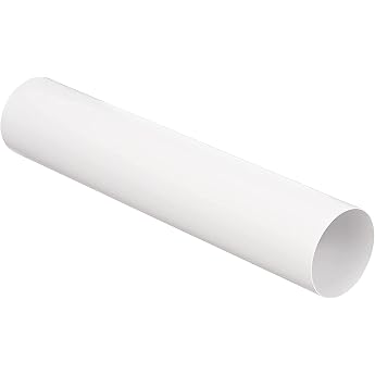 ducting pipe 100mm / 4 length - 0.5 meter round duct ventilation plastic tube ko100-05
