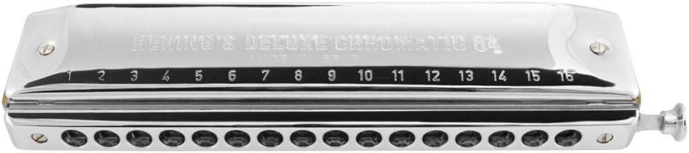 Harmonicas 6164 Deluxe Chromatic 64 Harmonica in Key of C