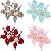 Produktbild 4 Paar Blume Ohrstecker Set Acryl Blume Ohrringe Blume Ohrstecker mit Kunstblume Knospe für Frauen Mädchen, 4 Farben