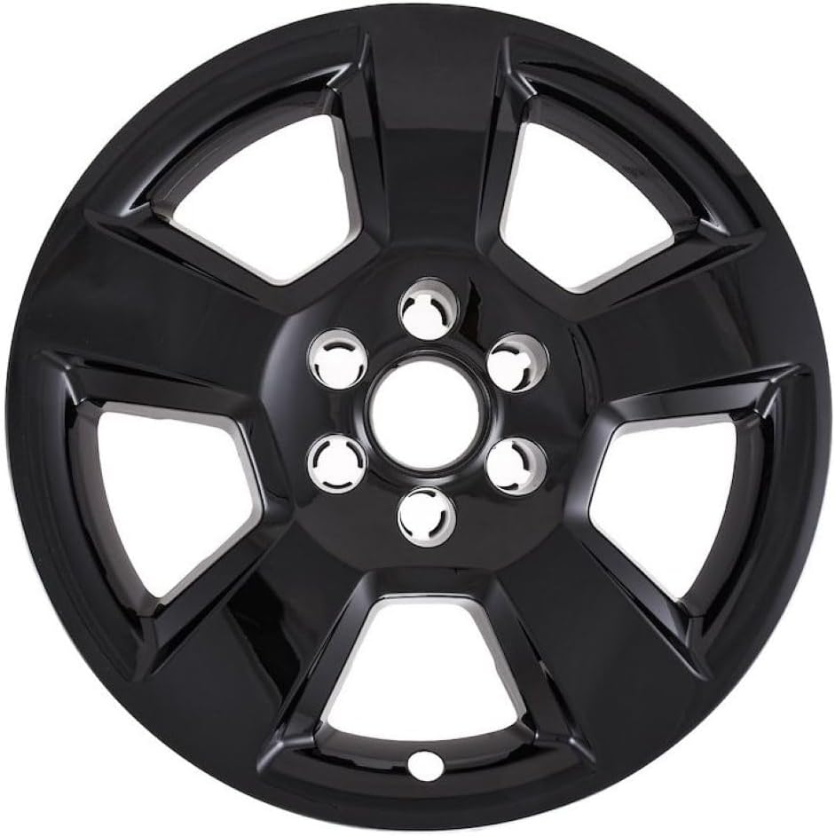 Impostor Wheel Skins Fits Chevrolet Silverado 1500 2014-2018 Set of 4 Wheel Covers 20 Inch Diameter 5 Spoke Gloss Black Painted ABS Plastic Snap-On Installation Coast To Coast IWCIMP490BLK