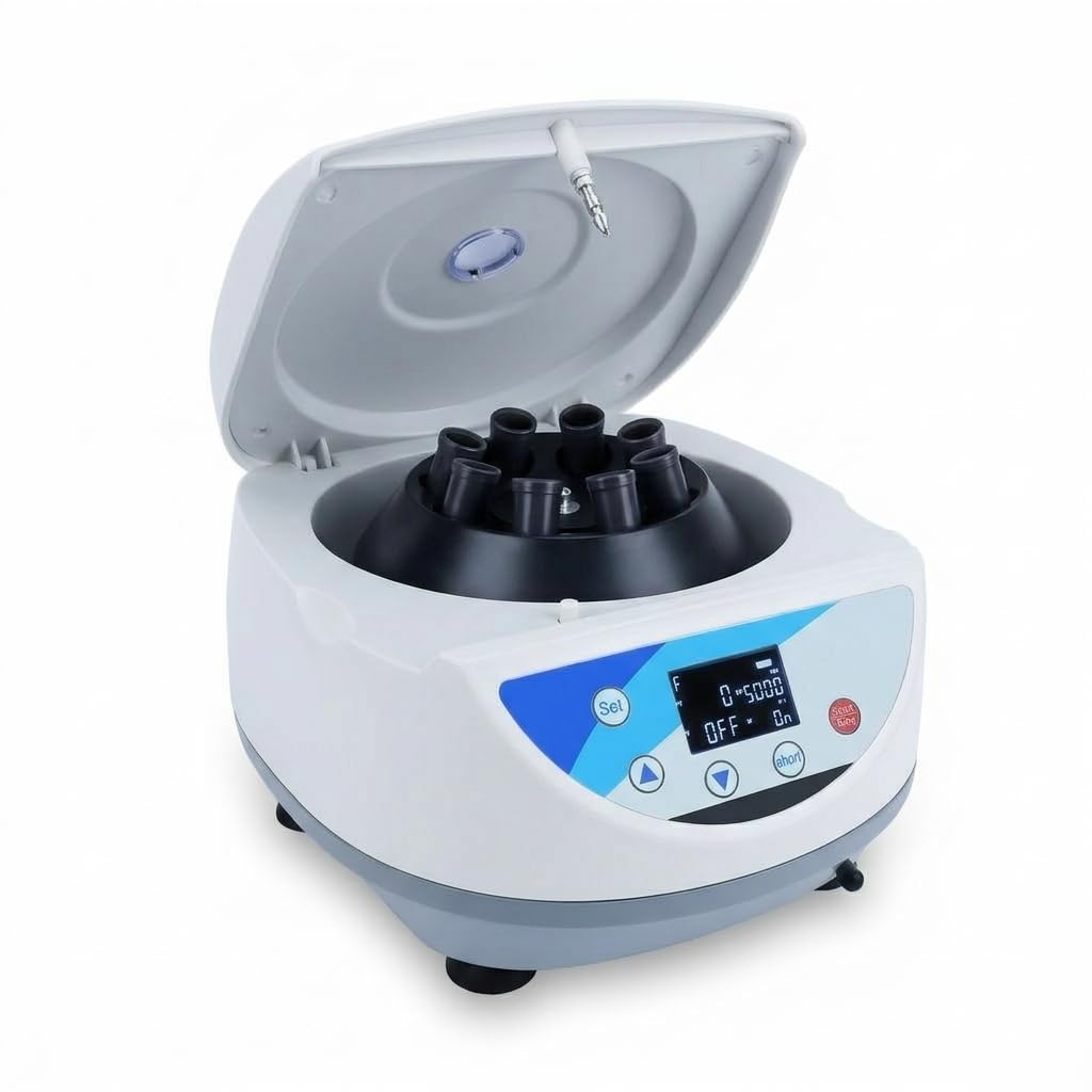 Fast, Precise Separation 8-Tube Laboratory Centrifuge, 8-Tube Laboratory Centrifuge for Routine Lab Work, Compact Benchtop Design 8-Tube Laboratory Centrifuge with Easy Setup