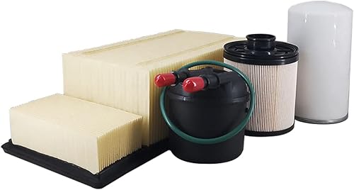 Miniatura 2 de Kit de filtro de aceite y combustible y filtro de aire compatible con Ford F250 350 450 550 SuperDuty 2011-2016 6.7L Diesel