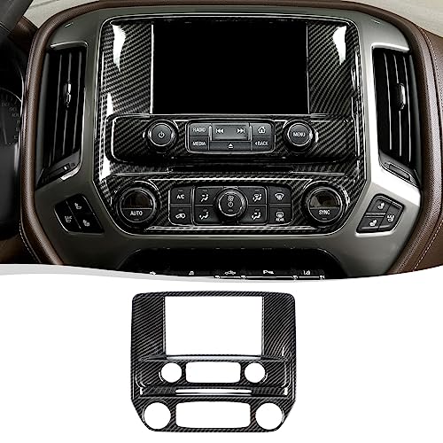 Voodonala for Chevy Silverado 2014-2018 Center Console Navigation Panel Cover Compatible with Chevy Silverado GMC Sierra 2014-2018