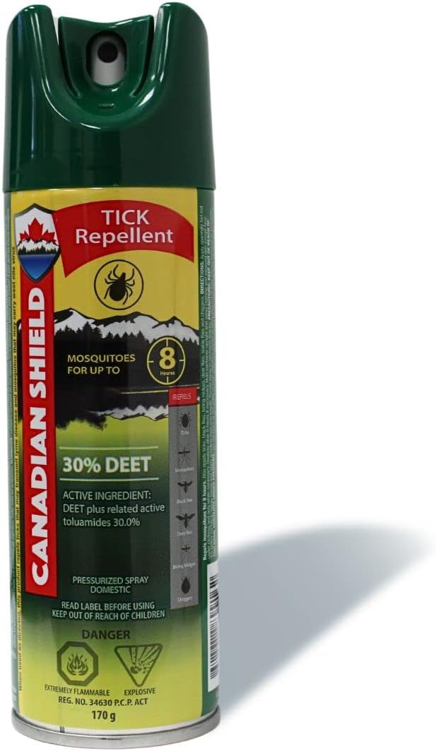 Canadian Shield Insect Repellent Tick Repellent Aerosol Formulated With 30 Deet For 8 Hours of