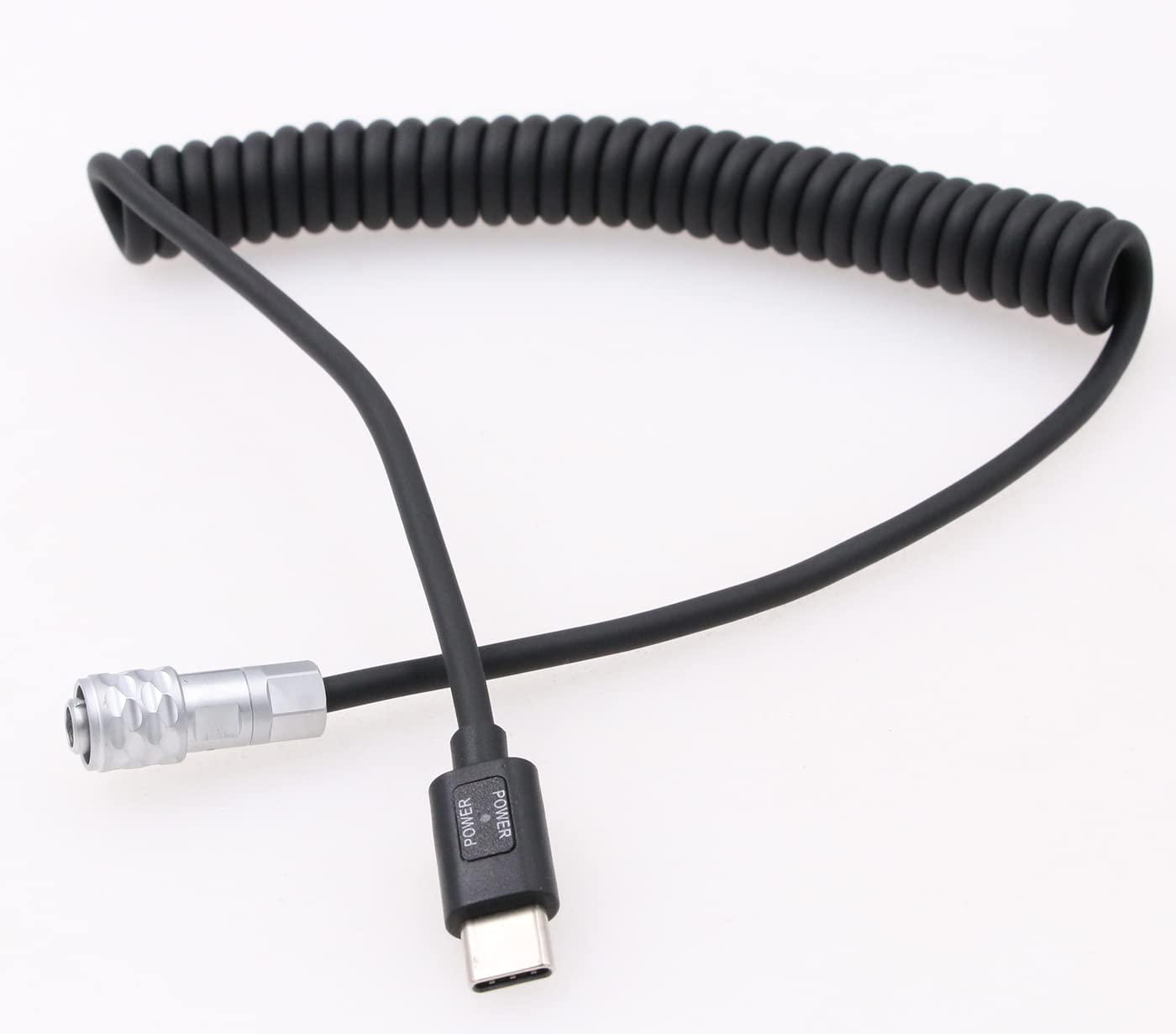 BMPCC-4K|Cavo di Alimentazione Flessibile 6K per Blackmagic-Pocket-Cinema- Camera dall'uscita USB-C/Type-C PD-Power-Bank a un Cavo a Spirale Femmina a 2 pin|Alvin's Cables